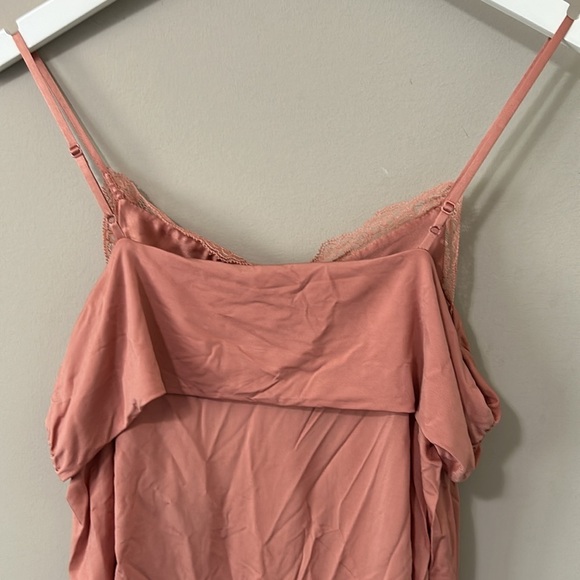 Jonathan Simkhai NIGHT COLD SHOULDER LACE TRIM JERSEY BODYSUIT BLUSH Sz M NEW - Picture 7 of 14